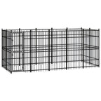VidaXL Hondenkennel 9,22 m² staal