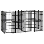 VidaXL Hondenkennel 7,37 m² staal