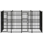 VidaXL Hondenkennel 7,37 m² staal
