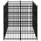 VidaXL Hondenkennel 7,37 m² staal