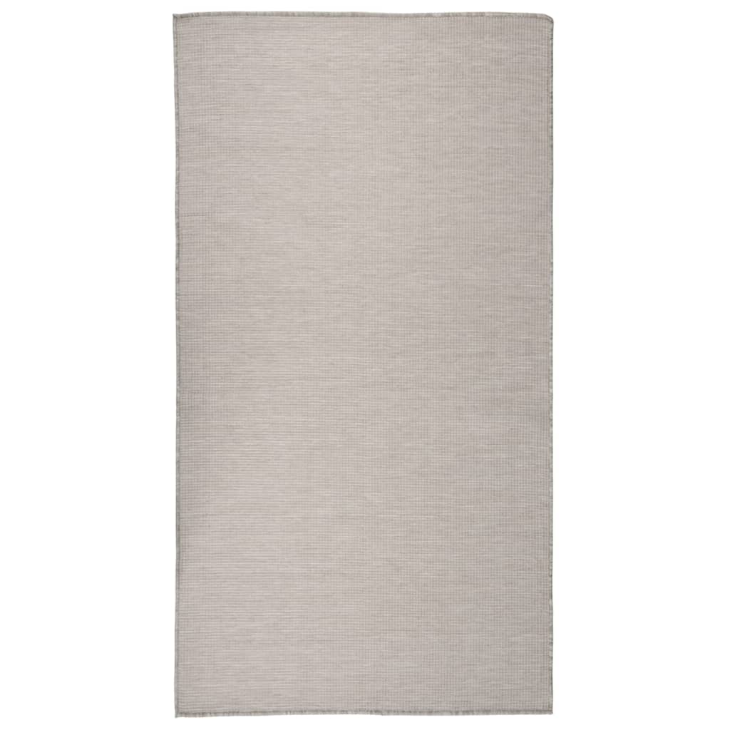 Vidaxl buitenkleed platgeweven 80x150 cm lichtgrijs