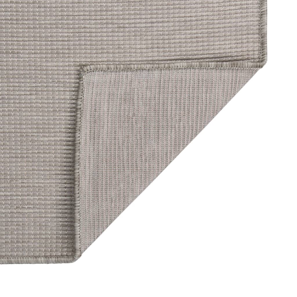 Vidaxl buitenkleed platgeweven 140x200 cm lichtgrijs