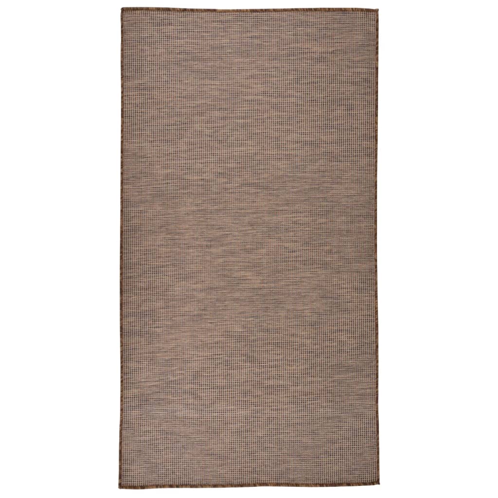 Vidaxl buitenkleed platgeweven 80x150 cm bruin