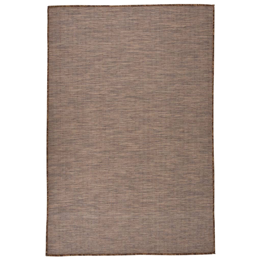 VidaXL Buitenkleed platgeweven 120x170 cm bruin