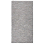 Vidaxl buitenkleed platgeweven 100x200 cm bruin en blauw