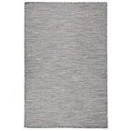 Vidaxl buitenkleed platgeweven 120x170 cm bruin en blauw