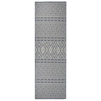 Vidaxl buitenkleed met patroon platgeweven 80x250 cm blauw