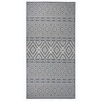 Vidaxl buitenkleed met patroon platgeweven 100x200 cm blauw