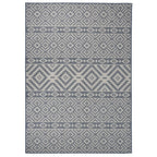 Vidaxl buitenkleed met patroon platgeweven 140x200 cm blauw