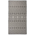 Vidaxl buitenkleed met patroon platgeweven 80x150 cm zwart