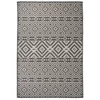 Vidaxl buitenkleed met patroon platgeweven 160x230 cm zwart