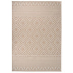Vidaxl buitenkleed met patroon platgeweven 140x200 cm bruin