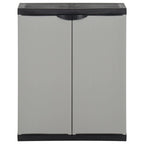 Vidaxl tuinafvalkast 68x40x85 cm polypropeen grijs en zwart