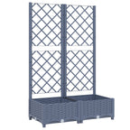 Vidaxl plantenbak met trellis blauwgrijs 80x40x121,5 cm pp