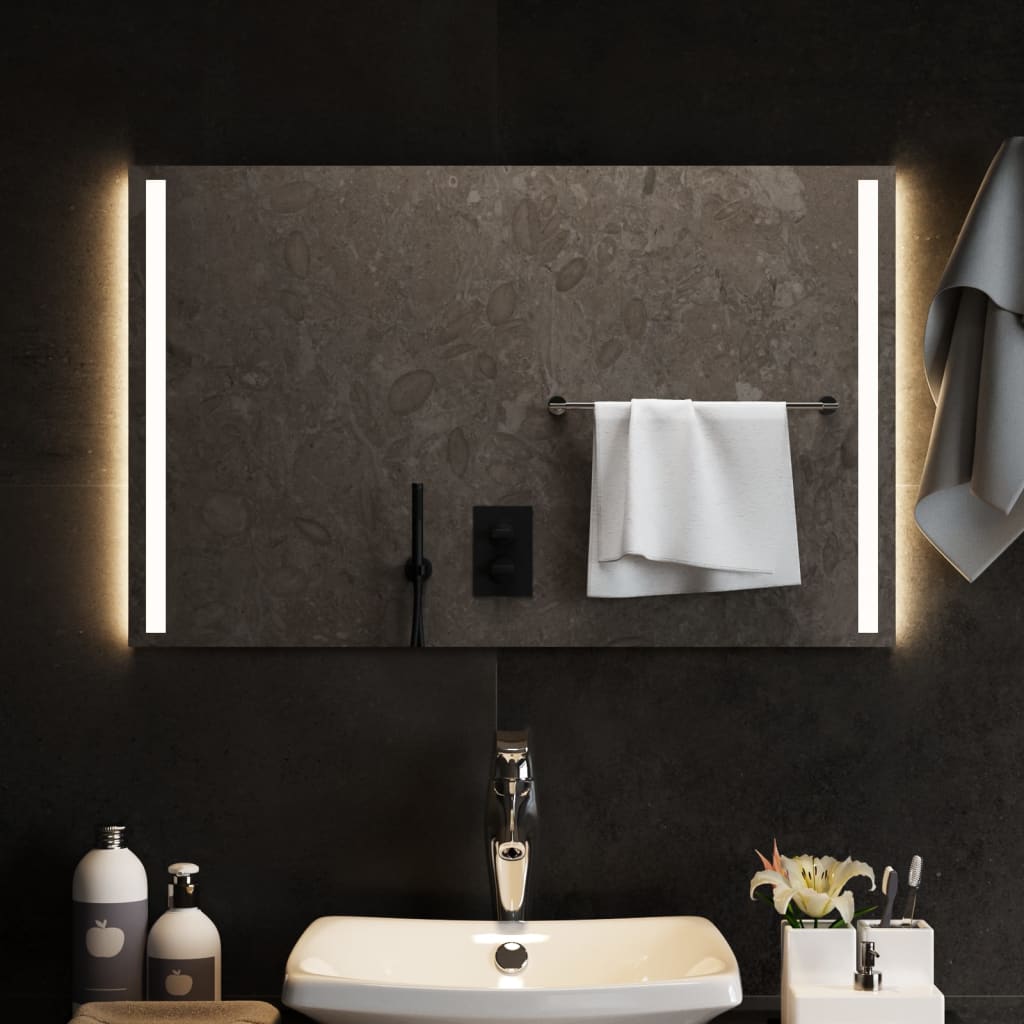 Vidaxl badkamerspiegel led 80x50 cm