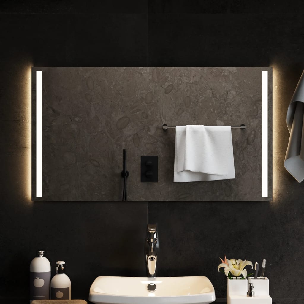 Vidaxl badkamerspiegel led 90x50 cm