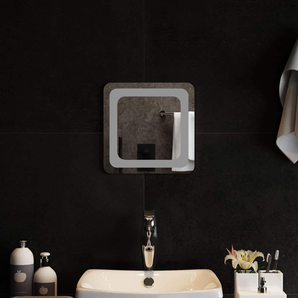 Vidaxl badkamerspiegel led 30x30 cm