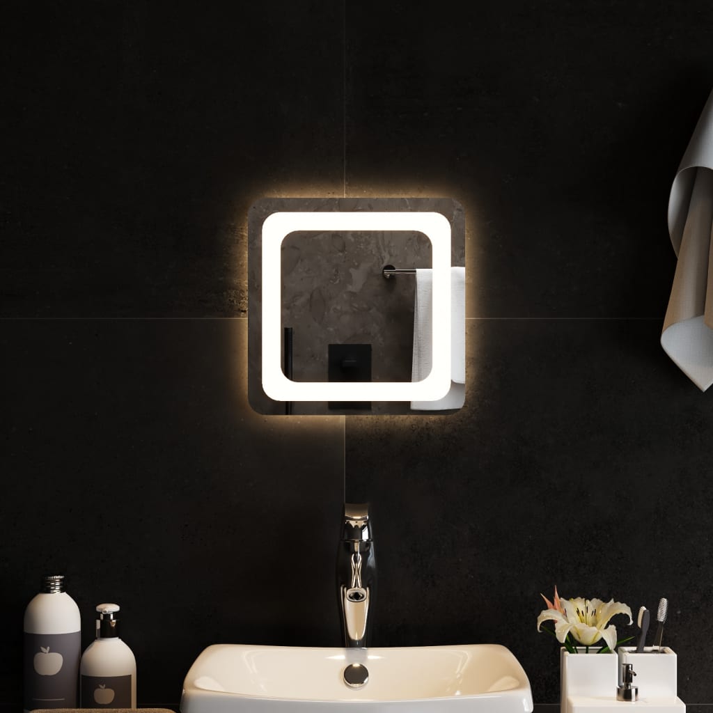 Vidaxl badkamerspiegel led 30x30 cm