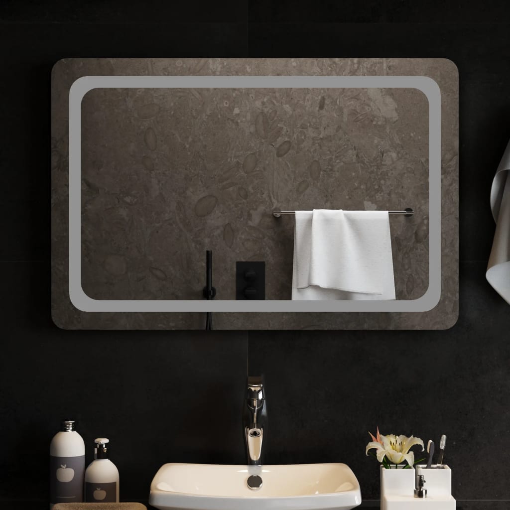 Vidaxl badkamerspiegel led 90x60 cm