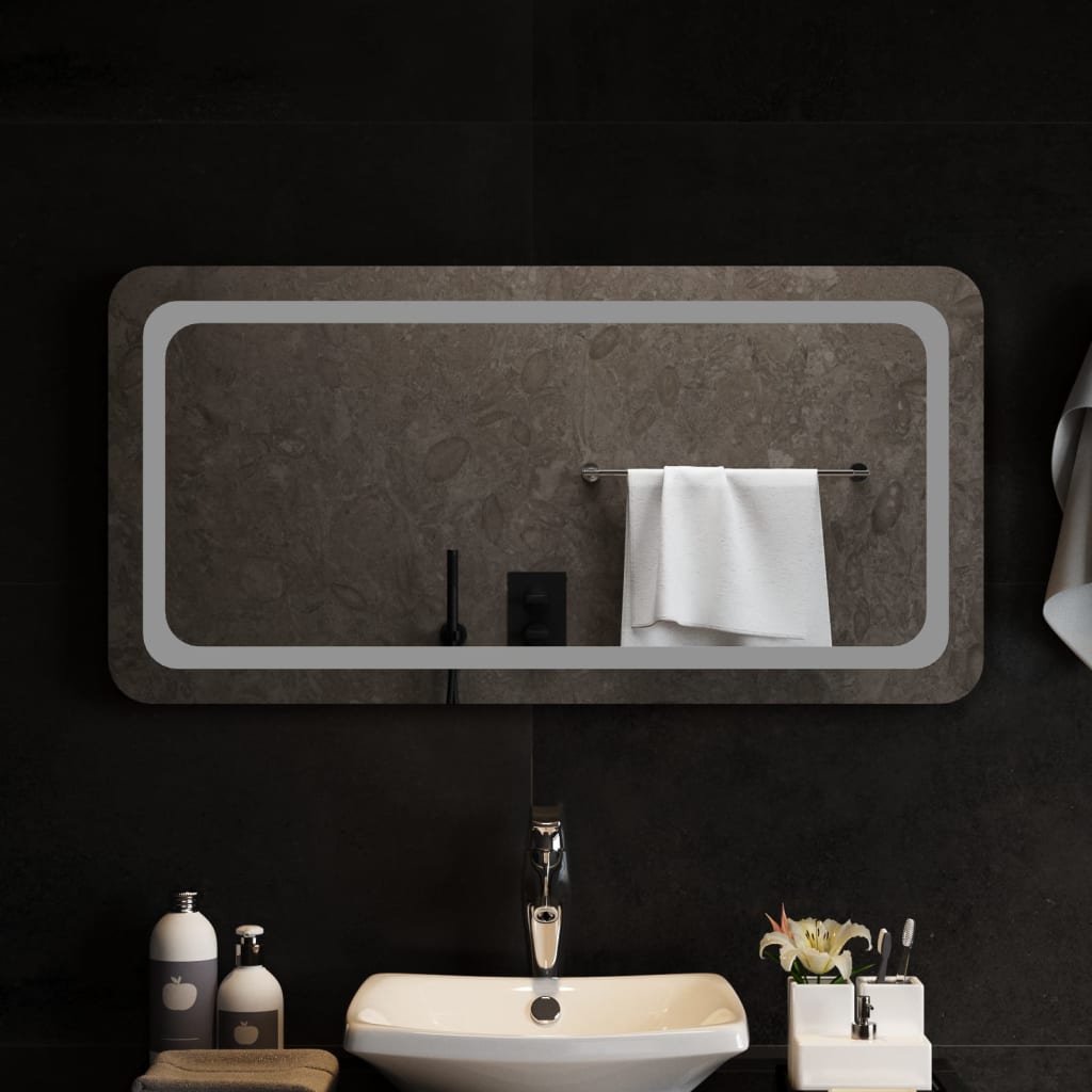 Vidaxl badkamerspiegel led 100x50 cm