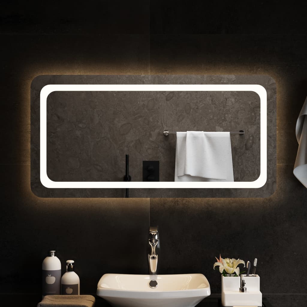 Vidaxl badkamerspiegel led 100x50 cm