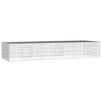 Vidaxl konijnenkooi met 3 panelen 325x109x54 cm gegalvaniseerd ijzer
