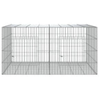 Vidaxl konijnenkooi met 2 panelen 110x79x54 cm gegalvaniseerd ijzer