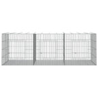 Vidaxl konijnenkooi met 3 panelen 163x79x54 cm gegalvaniseerd ijzer