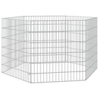 Vidaxl dierenverblijf 6 panelen 54x60 cm gegalvaniseerd ijzer