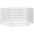 Vidaxl dierenverblijf 8 panelen 54x60 cm gegalvaniseerd ijzer