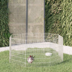 Vidaxl dierenverblijf 8 panelen 54x60 cm gegalvaniseerd ijzer