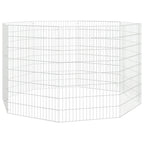 Vidaxl dierenverblijf 8 panelen 54x80 cm gegalvaniseerd ijzer