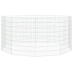 Vidaxl dierenverblijf 10 panelen 54x80 cm gegalvaniseerd ijzer