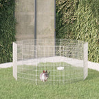 Vidaxl dierenverblijf 10 panelen 54x80 cm gegalvaniseerd ijzer