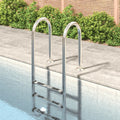 Vidaxl zwembadladder 54x38x158 cm 304 roestvrijstaal