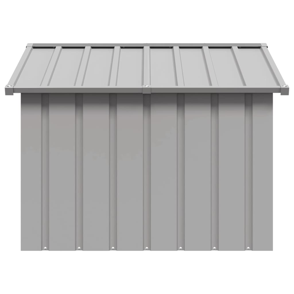 Vidaxl hondenhok 116,5x103x81,5 cm gegalvaniseerd staal grijs