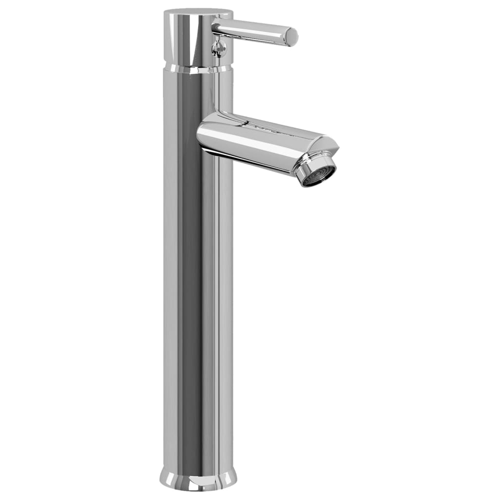 Vidaxl wastafel met kraan en pop-up afvoer gehard glas bruin