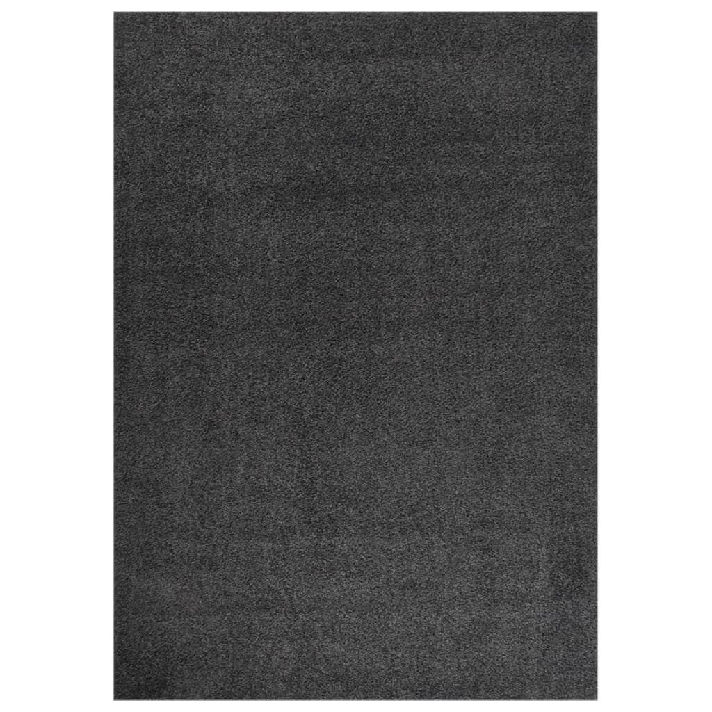 VidaXL Vloerkleed shaggy hoogpolig 120x170 cm antracietkleurig