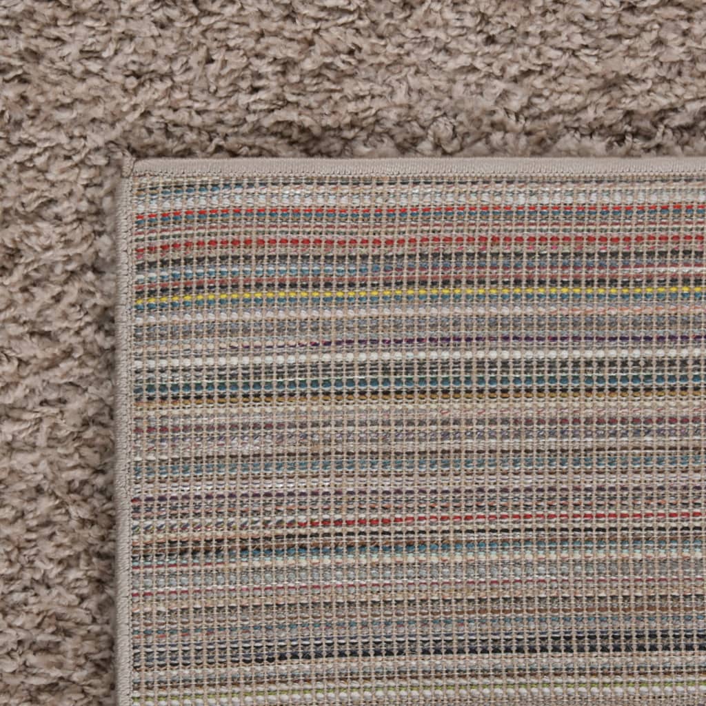 VidaXL Vloerkleed shaggy hoogpolig 160x230 cm beige