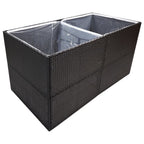 Vidaxl plantenbak 157x80x80 cm poly rattan zwart