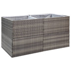 Vidaxl plantenbak 157x80x80 cm poly rattan grijs