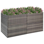 Vidaxl plantenbak 157x80x80 cm poly rattan grijs