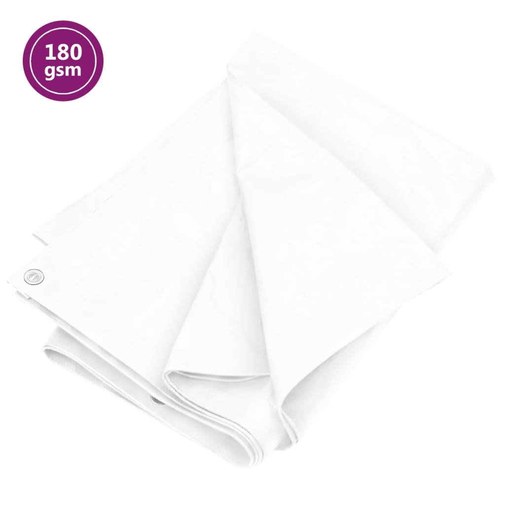Vidaxl dekzeil 180 g m² 6x12 m hdpe wit