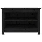 Vidaxl schoenenbank 70x38x45,5 cm massief grenenhout zwart