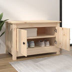 Vidaxl schoenenkast 70x38x45,5 cm massief grenenhout