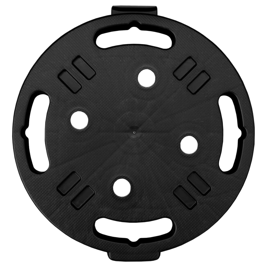 VidaXL Plantentrolley met wielen 170 kg diameter 30 cm zwart