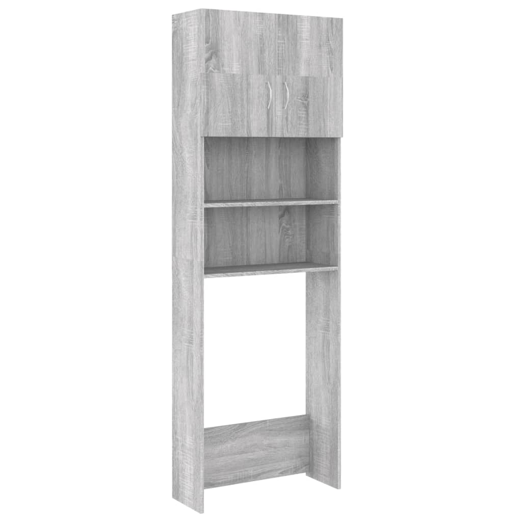 Vidaxl wasmachinekast 64x25,5x190 cm grijs sonoma eikenkleurig