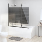 Vidaxl douchewand inklapbaar 3 panelen 130x130 cm esg zwart