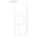 Vidaxl inloopdouchewand 90x195 cm esg-glas wit