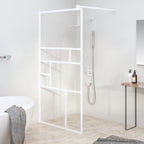 Vidaxl inloopdouchewand 100x195 cm esg-glas wit